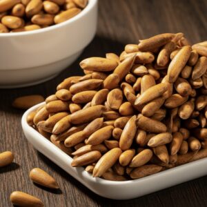 premium gold color pine nuts (chilgoza)